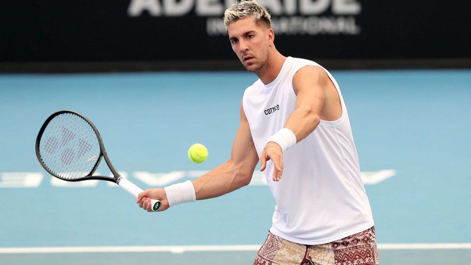Thanasi Kokkinakis prepares for the Adelaide International; Getty Images